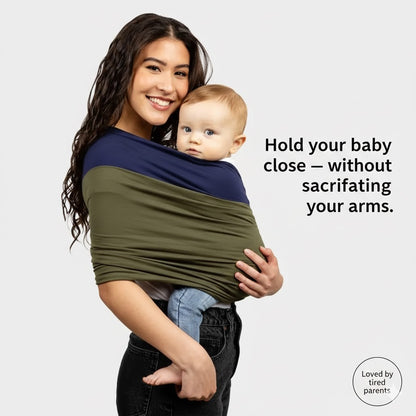 Baby Wrap Carrier – Hands-Free & Breathable