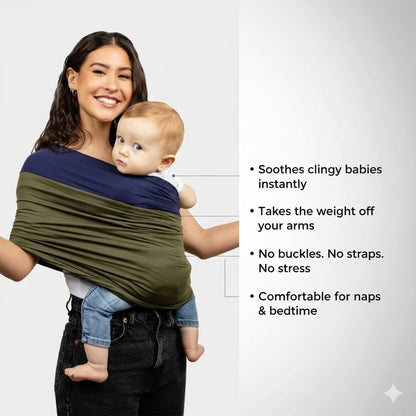Baby Wrap Carrier – Hands-Free & Breathable
