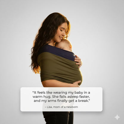 Baby Wrap Carrier – Hands-Free & Breathable