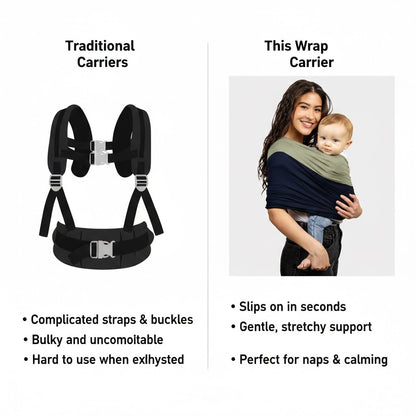 Baby Wrap Carrier – Hands-Free & Breathable